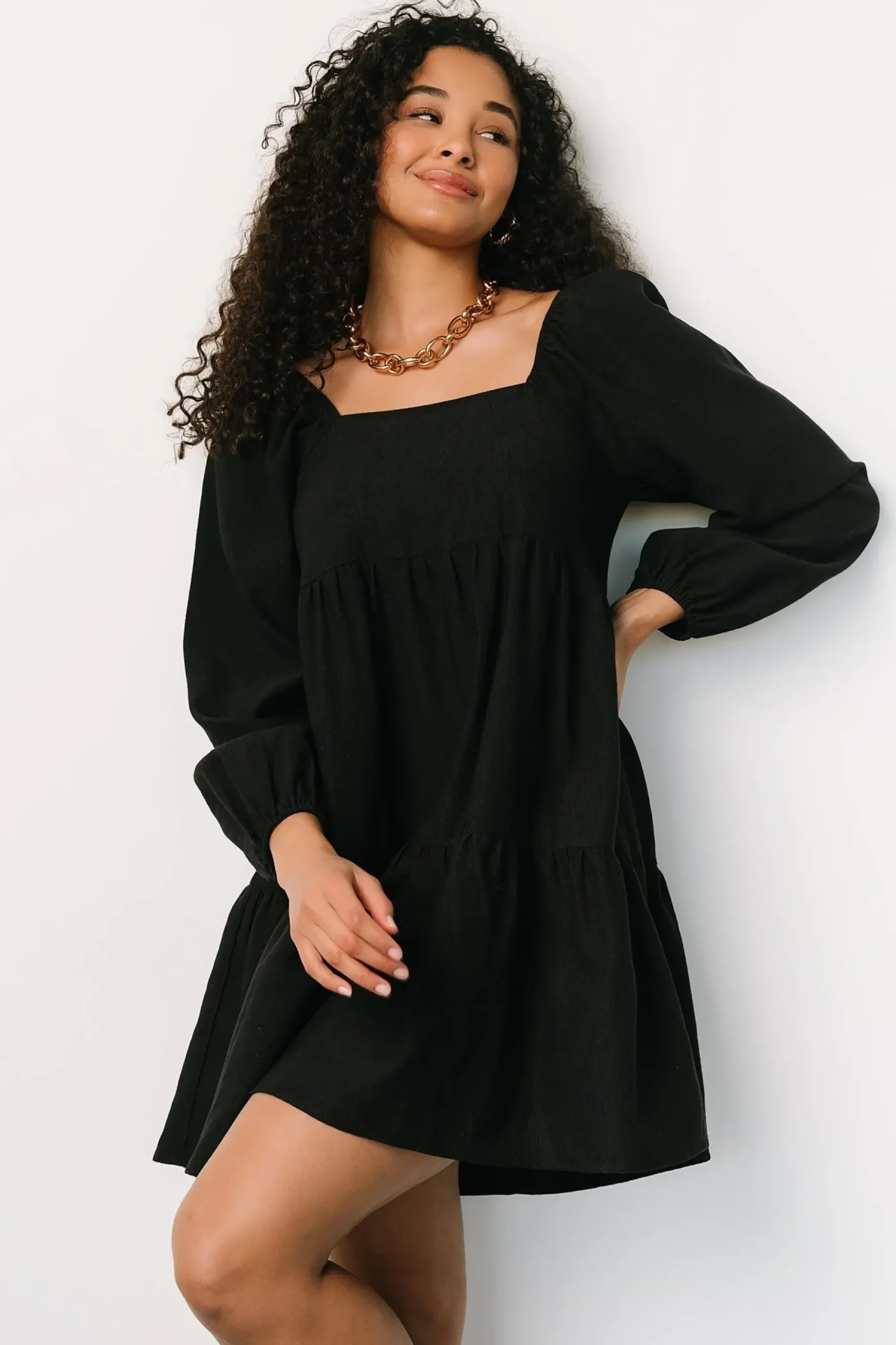 Best Baltic Born Selena Tiered Mini Dress | Black