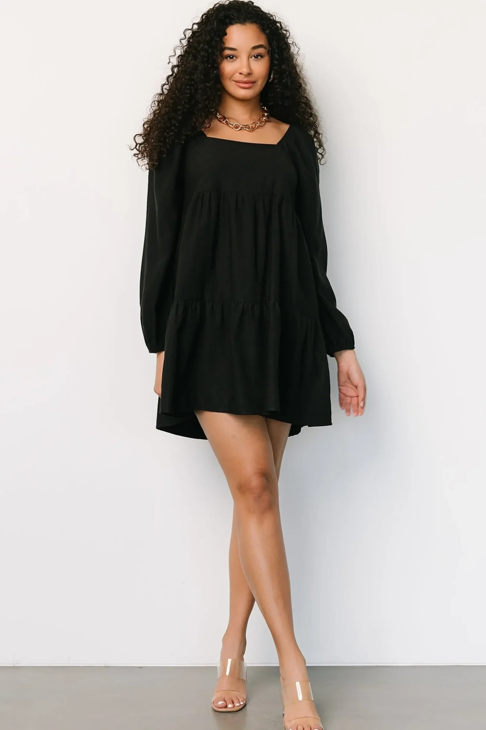 Best Baltic Born Selena Tiered Mini Dress | Black