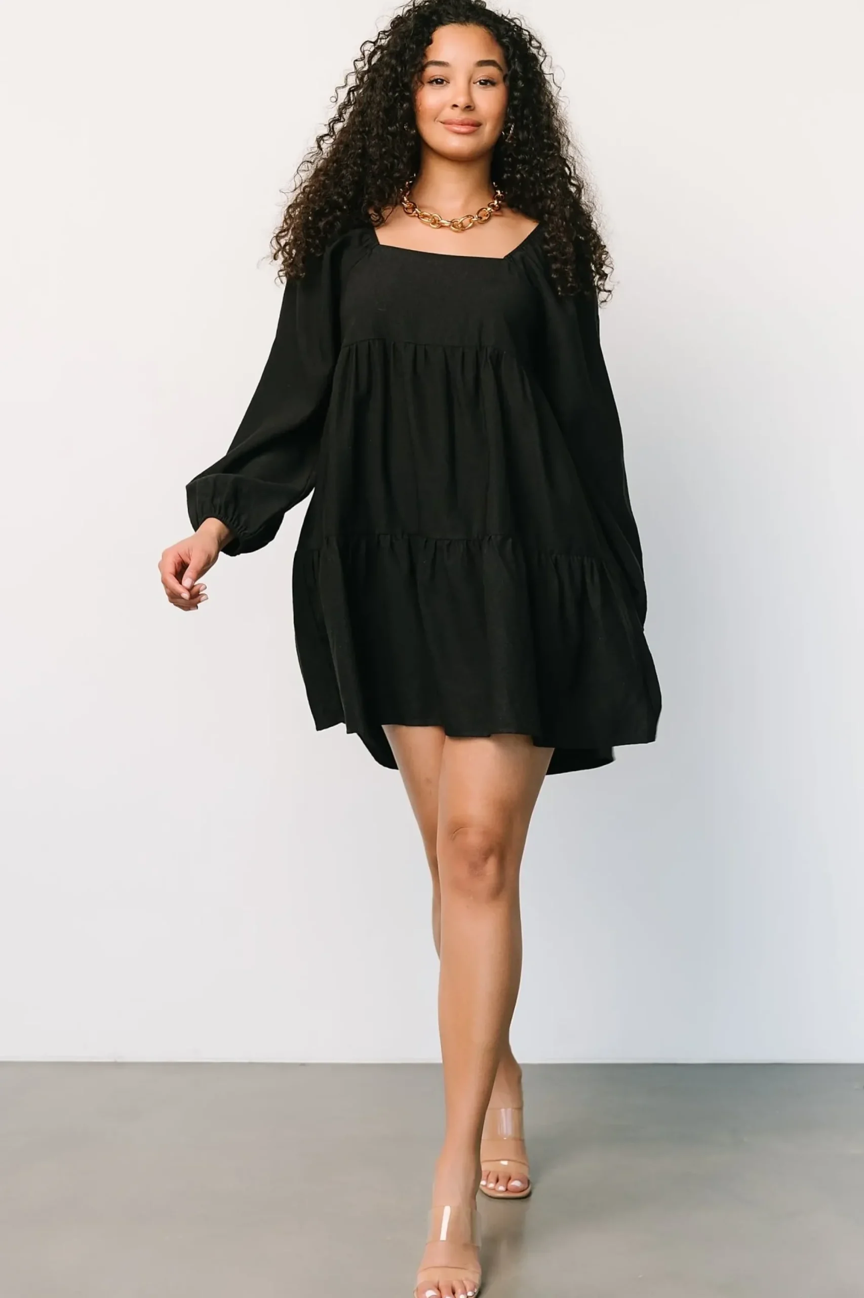 Best Baltic Born Selena Tiered Mini Dress | Black