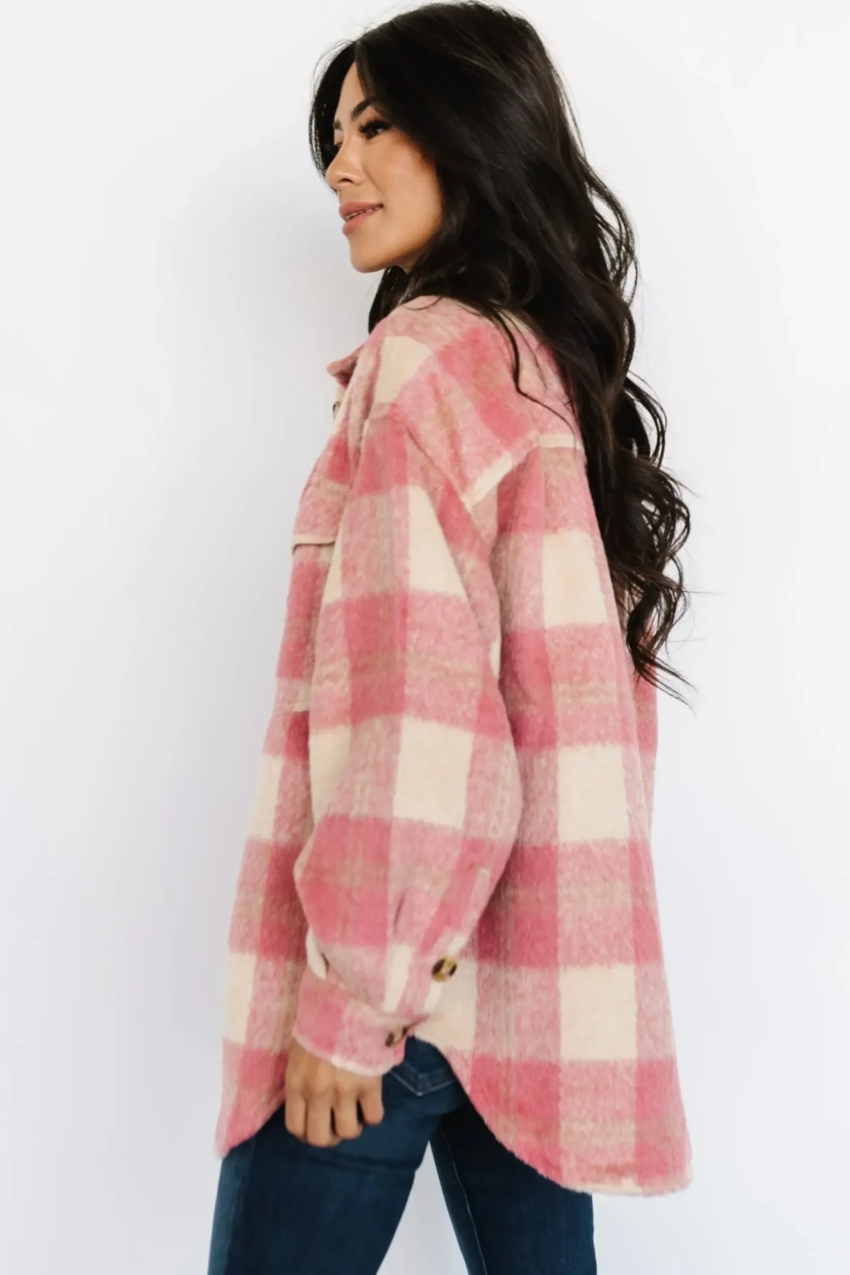 Best Baltic Born Sharon Plaid Shacket | Pink + Sand