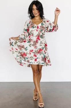 Outlet Baltic Born Shelley Short Dress | Ivory Floral