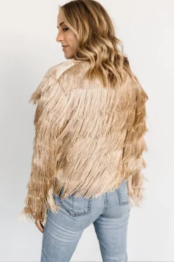 Hot Baltic Born Sheridan Fringe Jacket | Champagne