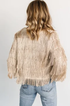 Hot Baltic Born Sheridan Fringe Jacket | Champagne