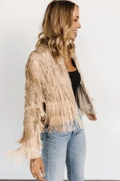 Hot Baltic Born Sheridan Fringe Jacket | Champagne