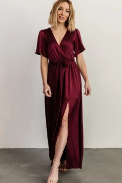 Outlet Baltic Born Sicily Satin Maxi Dress | Mulberry