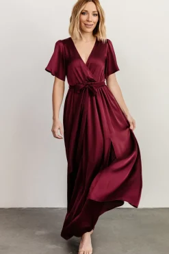 Outlet Baltic Born Sicily Satin Maxi Dress | Mulberry