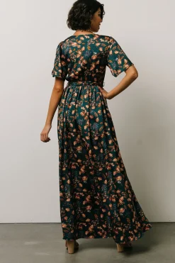 Fashion Baltic Born Sicily Satin Maxi Dress | Jade Multi Print