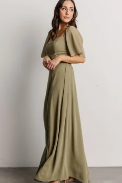 New Baltic Born Sierra Sweetheart Maxi Dress | Dusty Olive