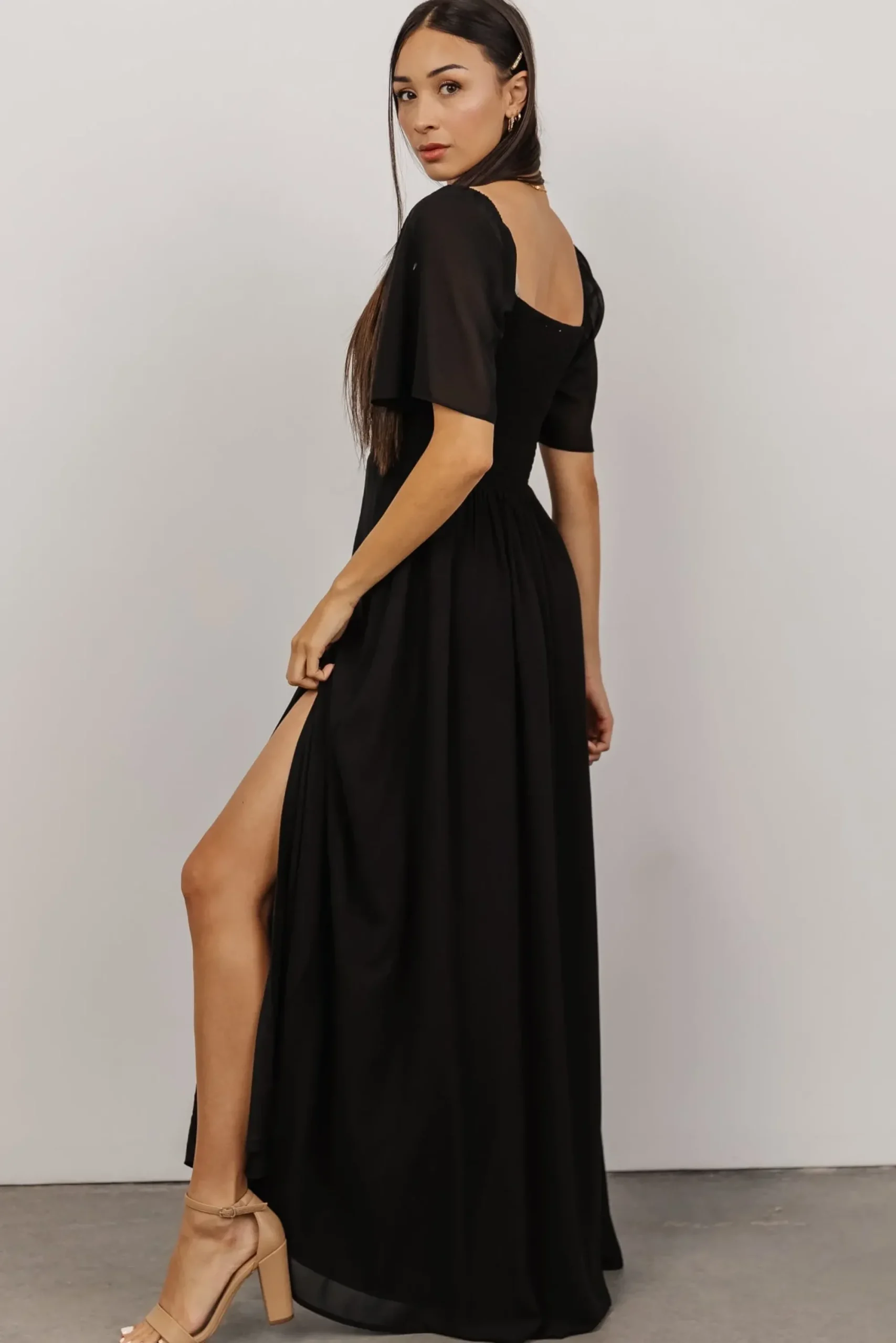 Hot Baltic Born Sierra Sweetheart Maxi Dress | Black