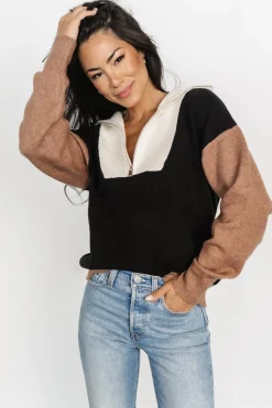 Outlet Baltic Born Sigrid Half-Zip Sweater | Black Multi