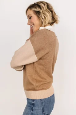 Sale Baltic Born Sigrid Half-Zip Sweater | Camel Multi