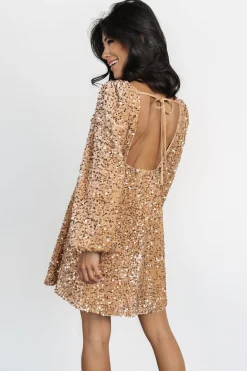Hot Baltic Born Simone Sequin Mini Dress | Gold