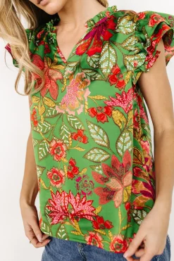 Best Baltic Born Skyler Ruffle Top | Green Multi