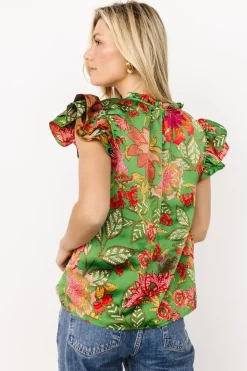Best Baltic Born Skyler Ruffle Top | Green Multi