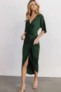 Online Baltic Born Solana Ruched Dress | Hunter Green