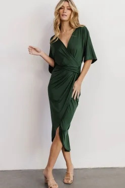 Online Baltic Born Solana Ruched Dress | Hunter Green