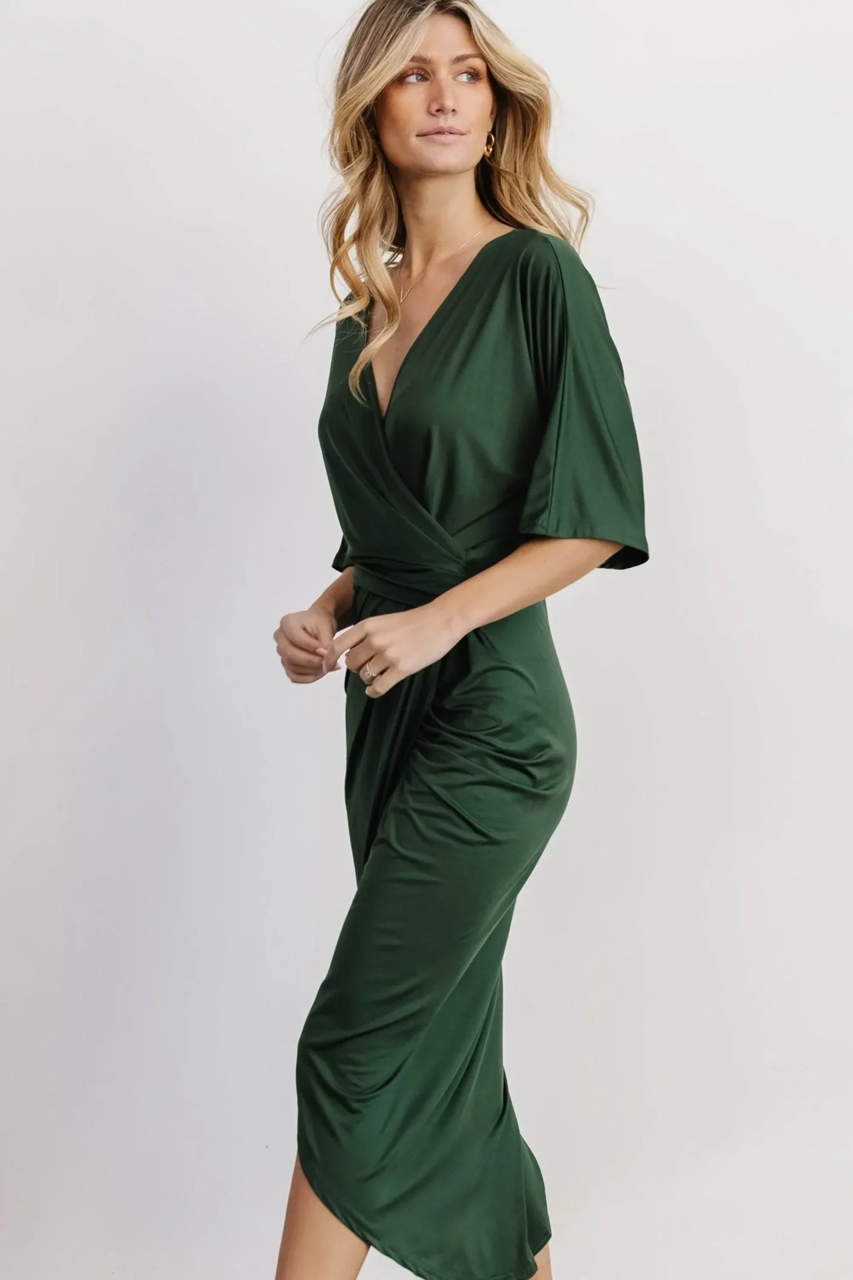 Online Baltic Born Solana Ruched Dress | Hunter Green
