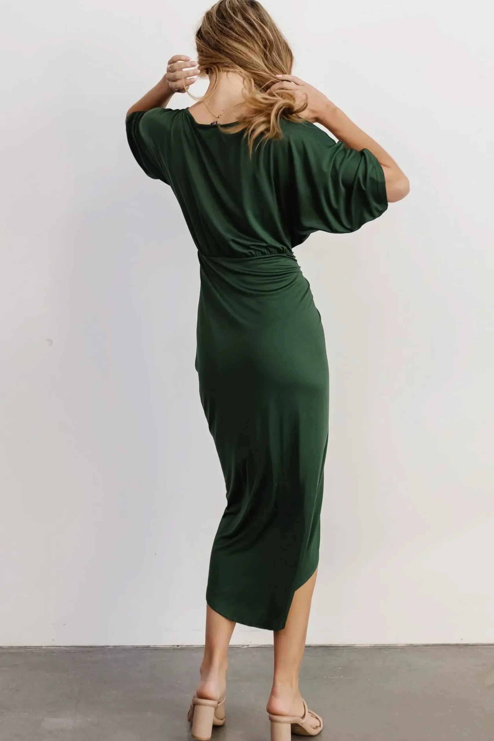 Online Baltic Born Solana Ruched Dress | Hunter Green