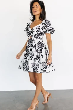 Hot Baltic Born Sophronia Mini Dress | Cream + Black