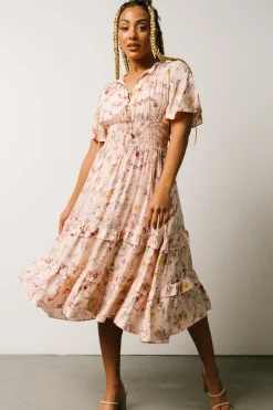Outlet Baltic Born Spell Boho Midi Dress | Blush Floral