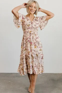 Outlet Baltic Born Spell Boho Midi Dress | Blush Floral