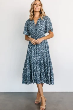 Discount Baltic Born Spell Boho Midi Dress | Blue Floral