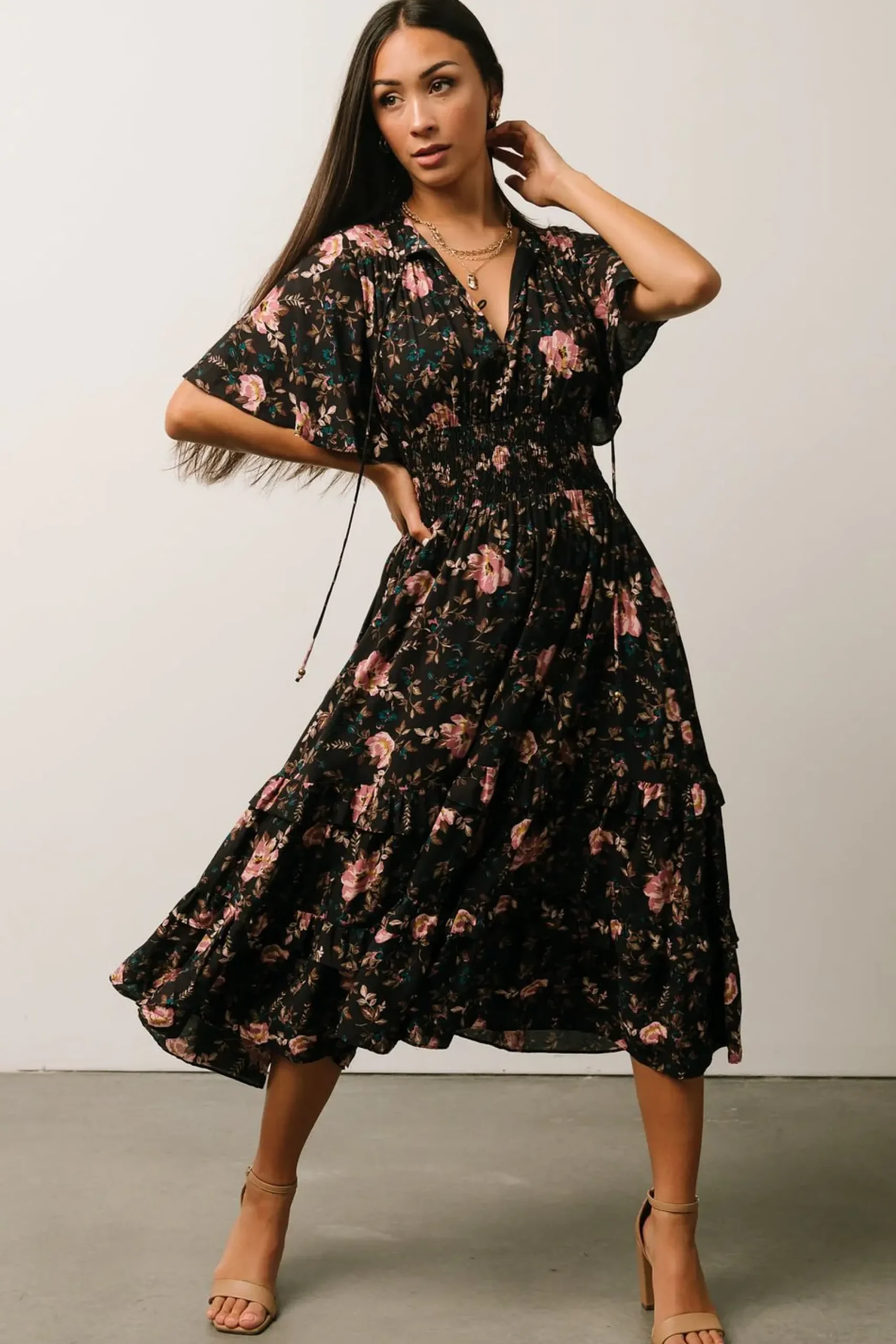 Clearance Baltic Born Spell Boho Midi Dress | Midnight Garden