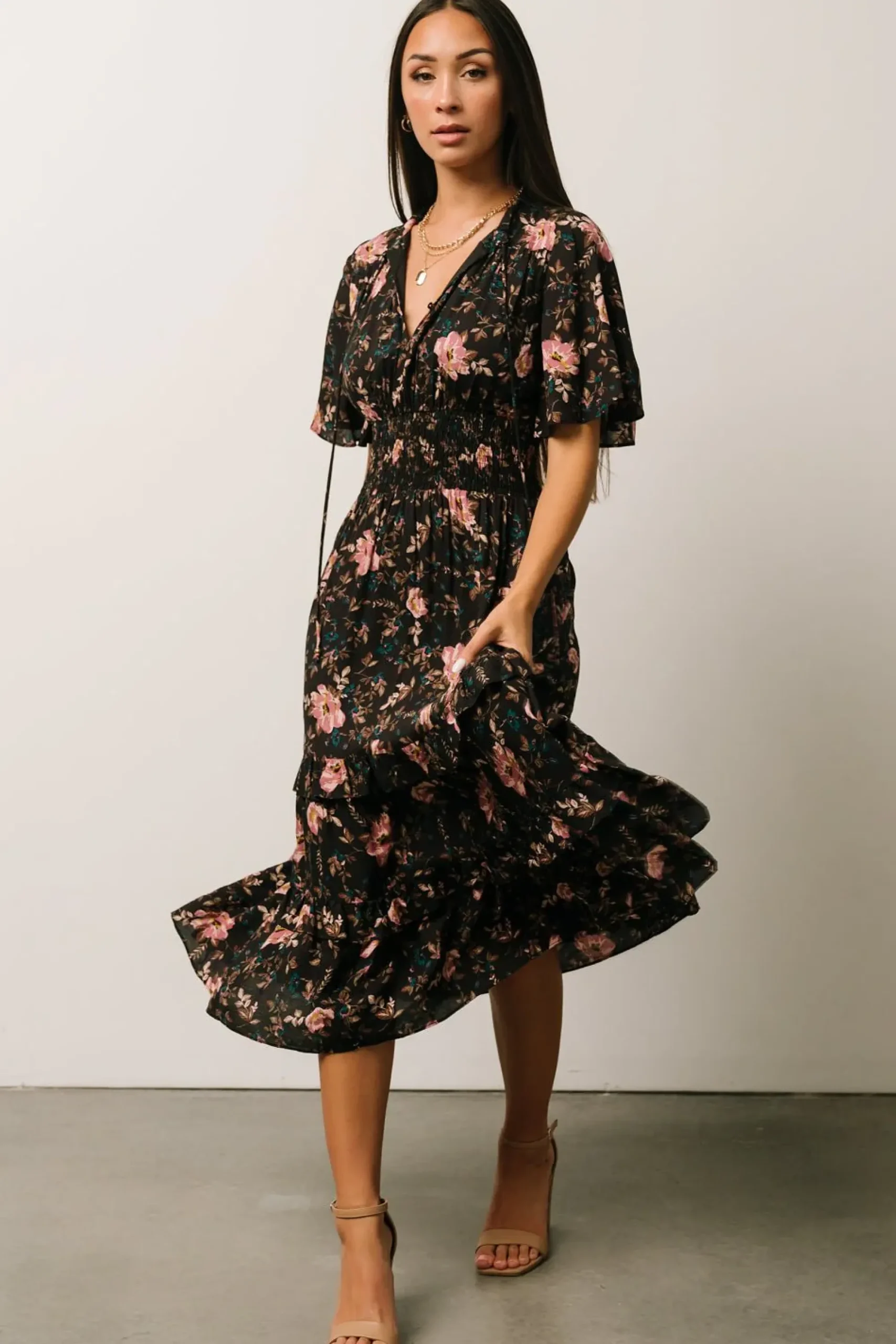 Clearance Baltic Born Spell Boho Midi Dress | Midnight Garden