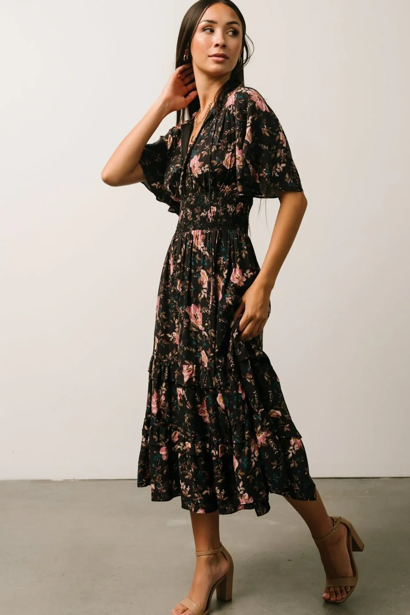 Clearance Baltic Born Spell Boho Midi Dress | Midnight Garden