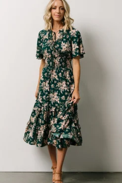 Clearance Baltic Born Spell Boho Midi Dress | Topaz + Blush Floral