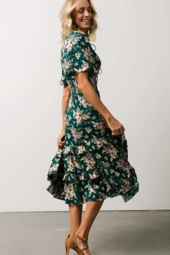 Clearance Baltic Born Spell Boho Midi Dress | Topaz + Blush Floral