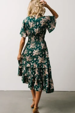 Clearance Baltic Born Spell Boho Midi Dress | Topaz + Blush Floral