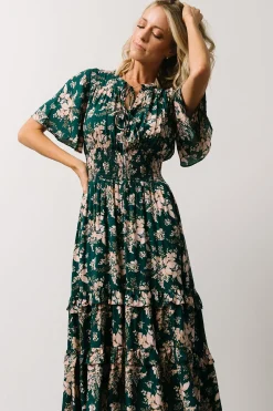 Clearance Baltic Born Spell Boho Midi Dress | Topaz + Blush Floral