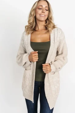 Discount Baltic Born Spencer Chunky Knit Cardigan | Oatmeal
