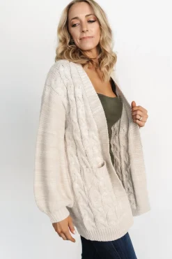 Discount Baltic Born Spencer Chunky Knit Cardigan | Oatmeal