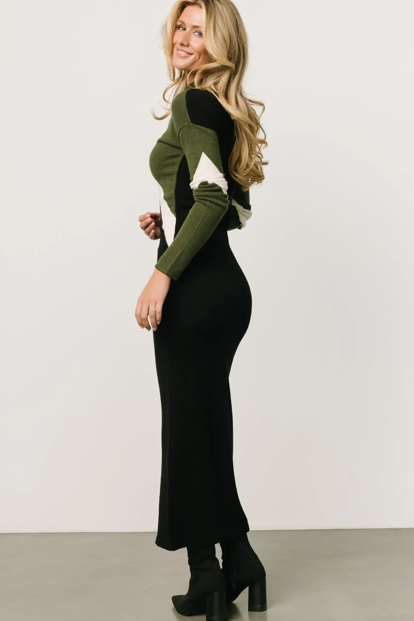 Clearance Baltic Born Squires Sweater Dress | Olive + Black