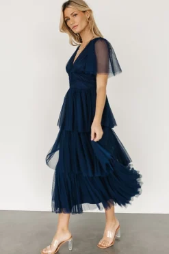 New Baltic Born Starlet Tiered Maxi Dress | Midnight Blue