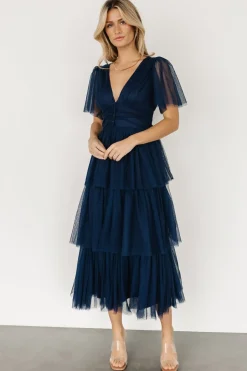 New Baltic Born Starlet Tiered Maxi Dress | Midnight Blue