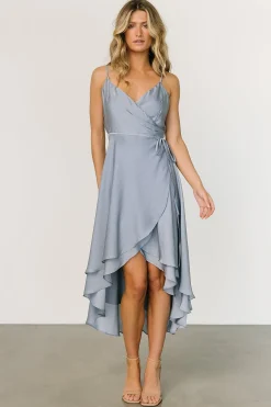 Online Baltic Born Steffi Tulip Wrap Dress | Dusty Blue