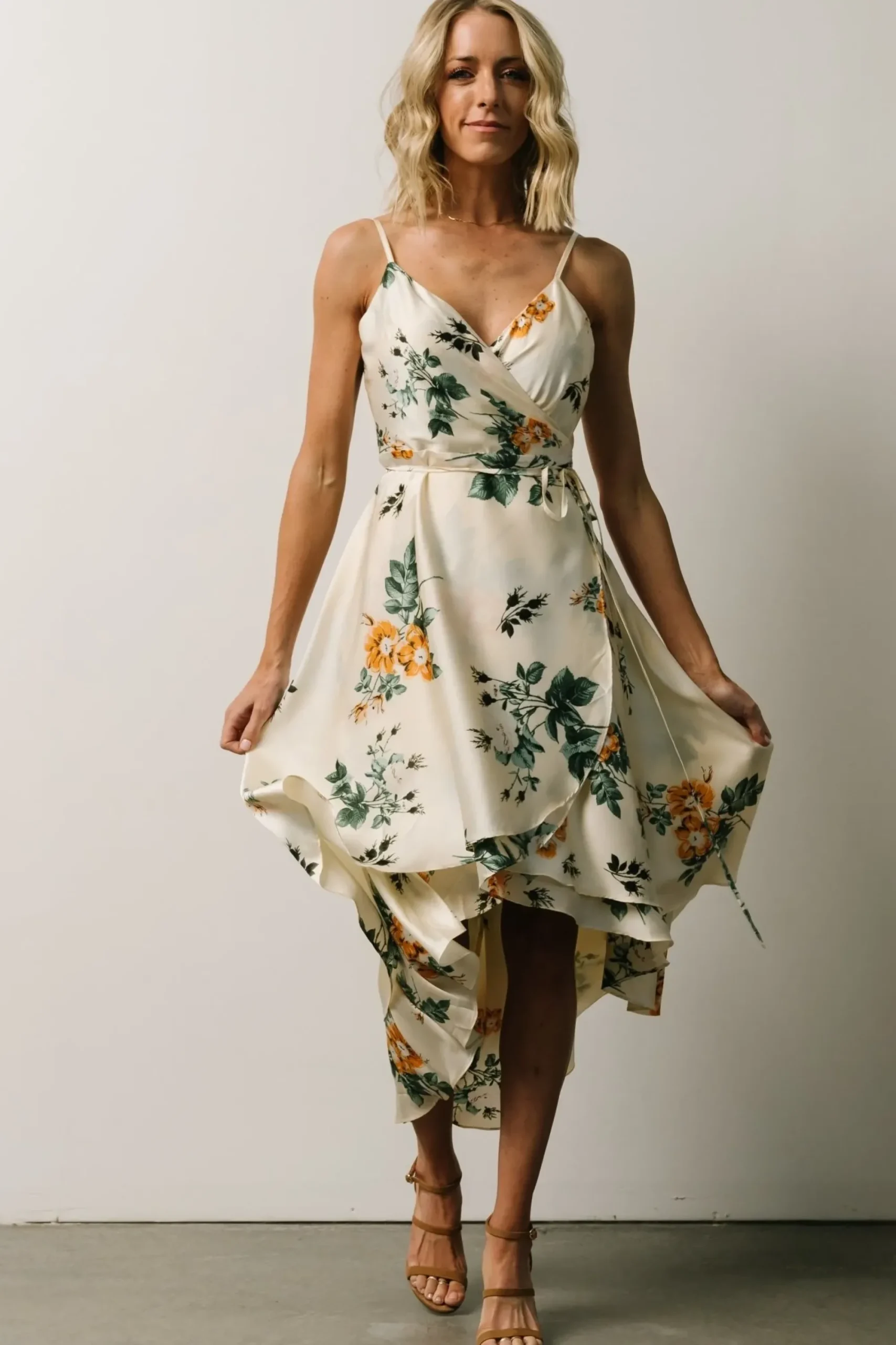 Fashion Baltic Born Steffi Tulip Wrap Dress | Ivory Floral