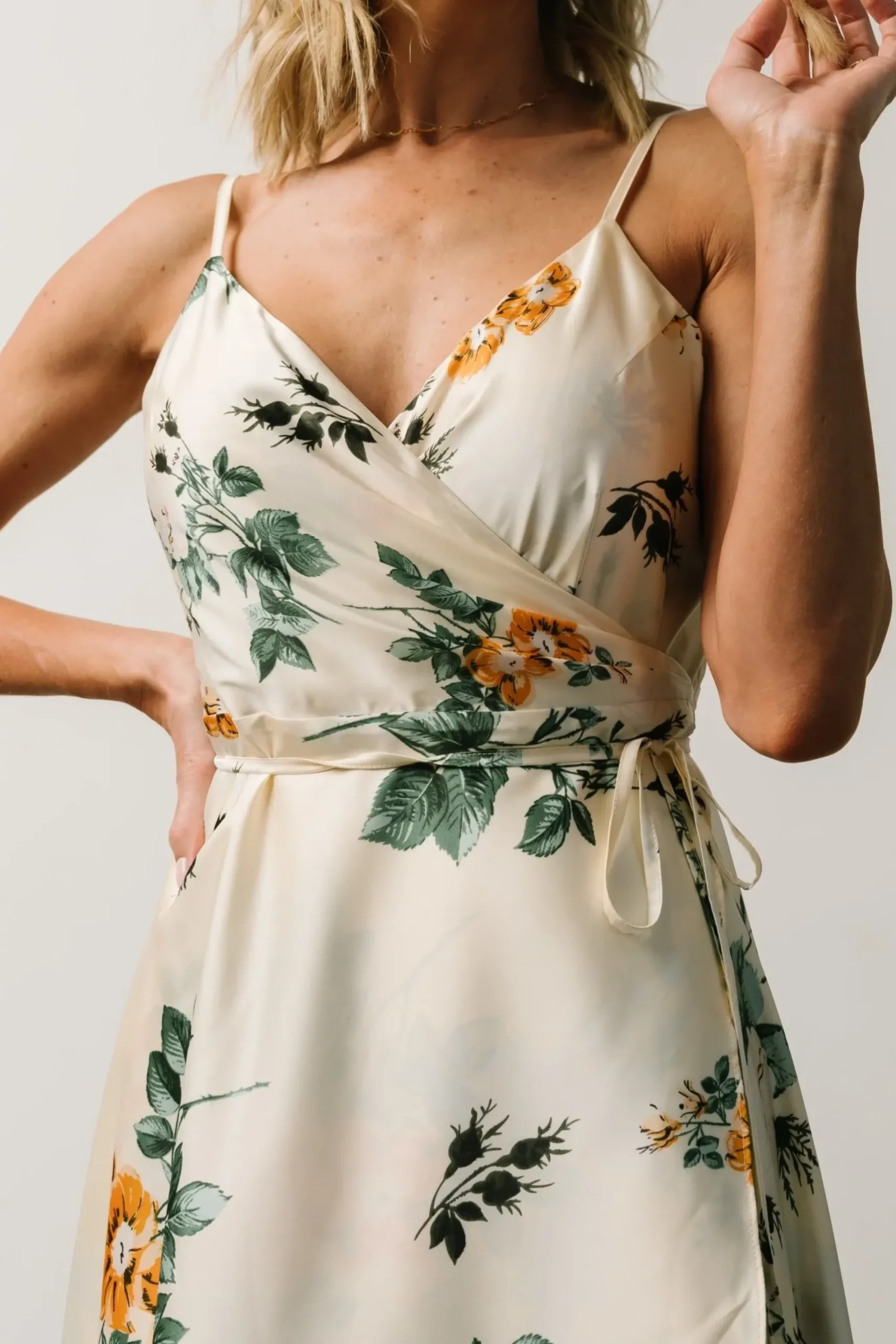 Fashion Baltic Born Steffi Tulip Wrap Dress | Ivory Floral