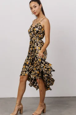 Online Baltic Born Steffi Tulip Wrap Dress | Black Floral