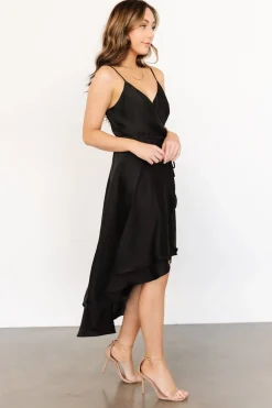 Hot Baltic Born Steffi Tulip Wrap Dress | Black