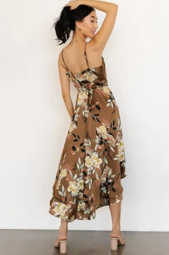Hot Baltic Born Steffi Tulip Wrap Dress | Mocha Floral