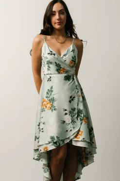 Hot Baltic Born Steffi Tulip Wrap Dress | Light Sage Floral