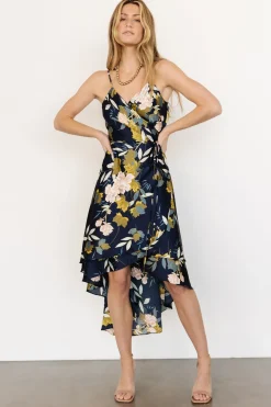Discount Baltic Born Steffi Tulip Wrap Dress | Navy Floral