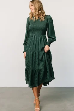 Fashion Baltic Born Stockholm Smocked Dress | Dark Green