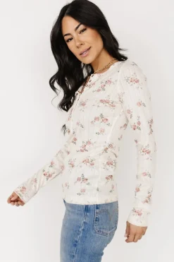 Best Baltic Born Suzanne Henley Top | Cream Floral
