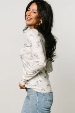 Fashion Baltic Born Suzanne Henley Top | Periwinkle Floral