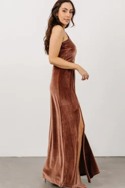Best Baltic Born Tatiana Velvet One Shoulder Maxi Dress | Desert Rose